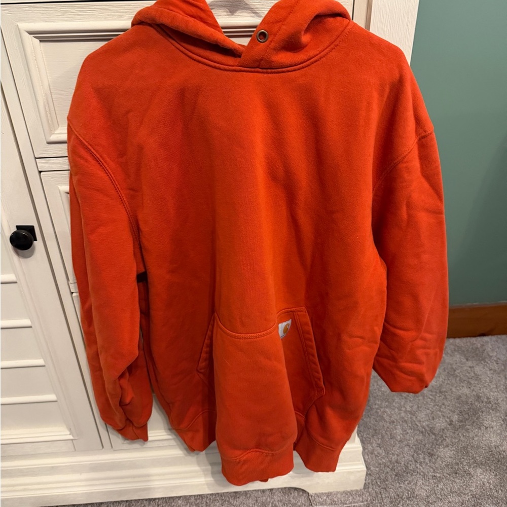 Orange Hooded Sweatshirt